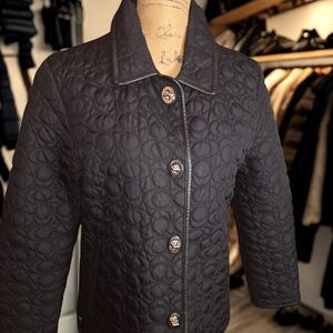 Coach Quilted Monogram "C" Jacket Sz Small